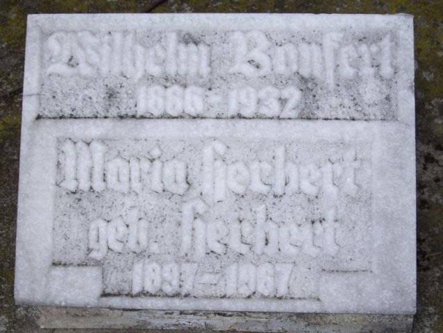 Bonfert Wilhelm 1886-1931 Herbert Maria 1897-1987 Grabstein